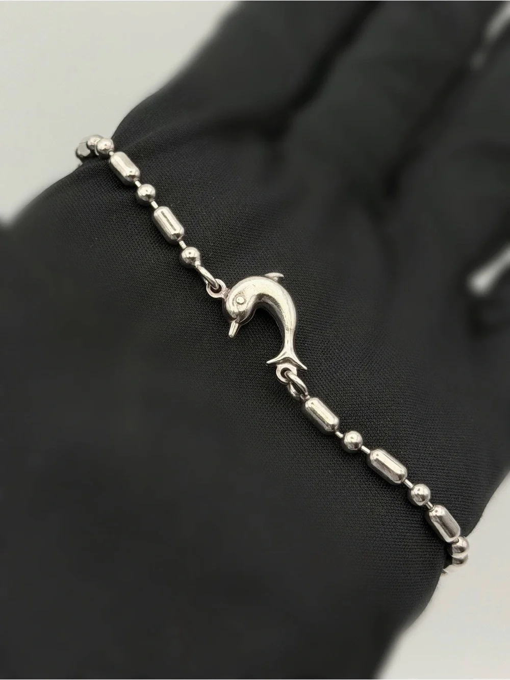 925 Sterling Silver Ocean Dolphin bracelet 8”